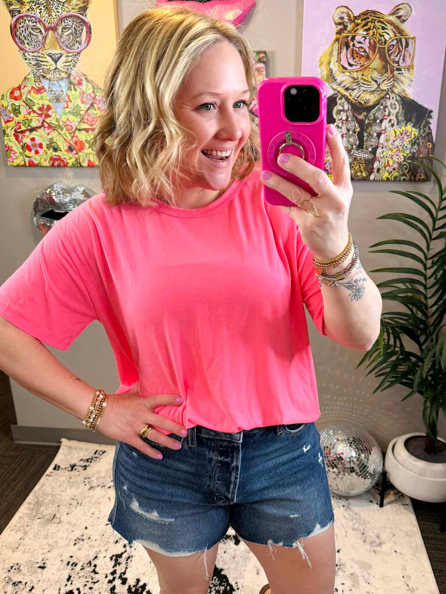 Core Comfort Top in Neon Pink {S-3X} - KaraMarie