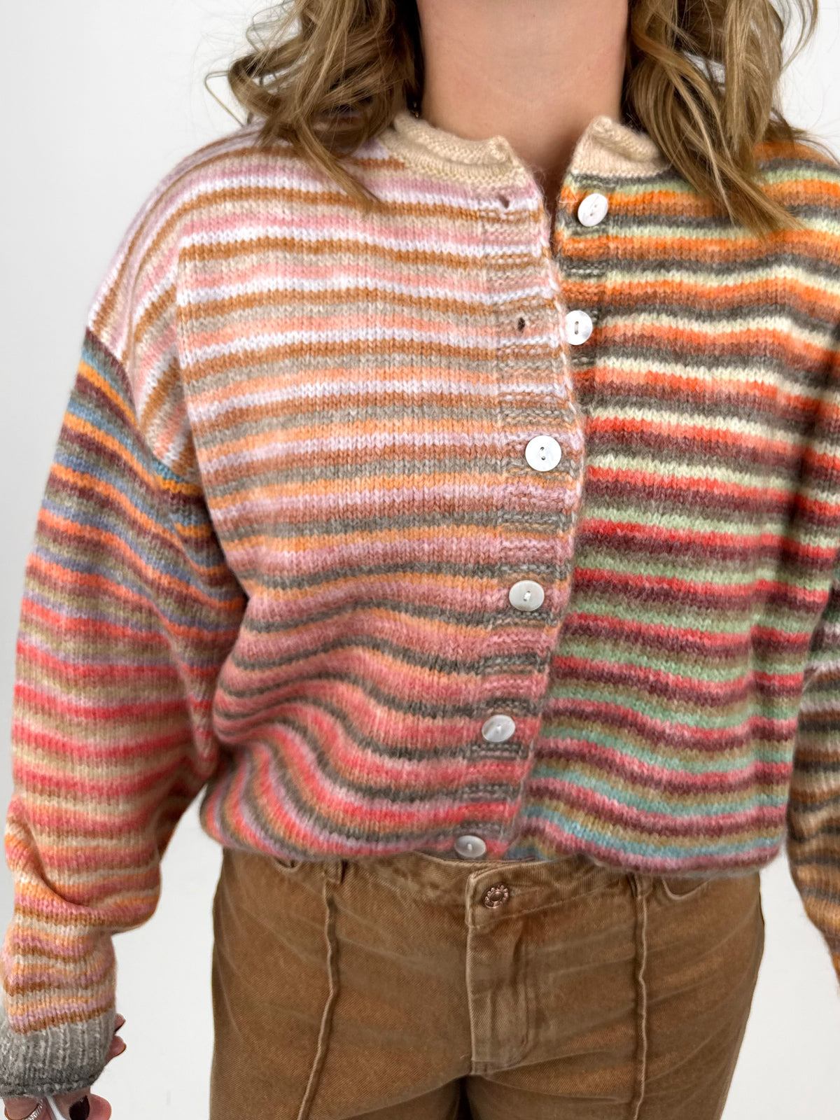 Colorful Days Cardigan - Mocha {S-L}
