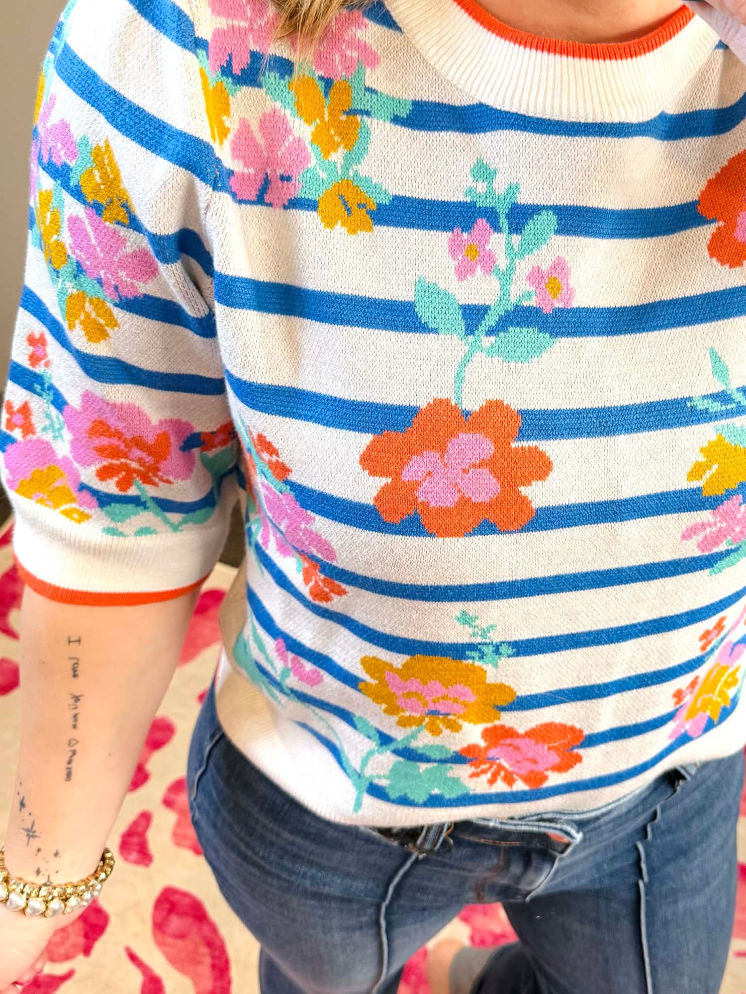 Floral Lane Sweater Top {XS-L}