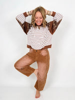 Earthy Plaid Striped Top {S-L} - KaraMarie