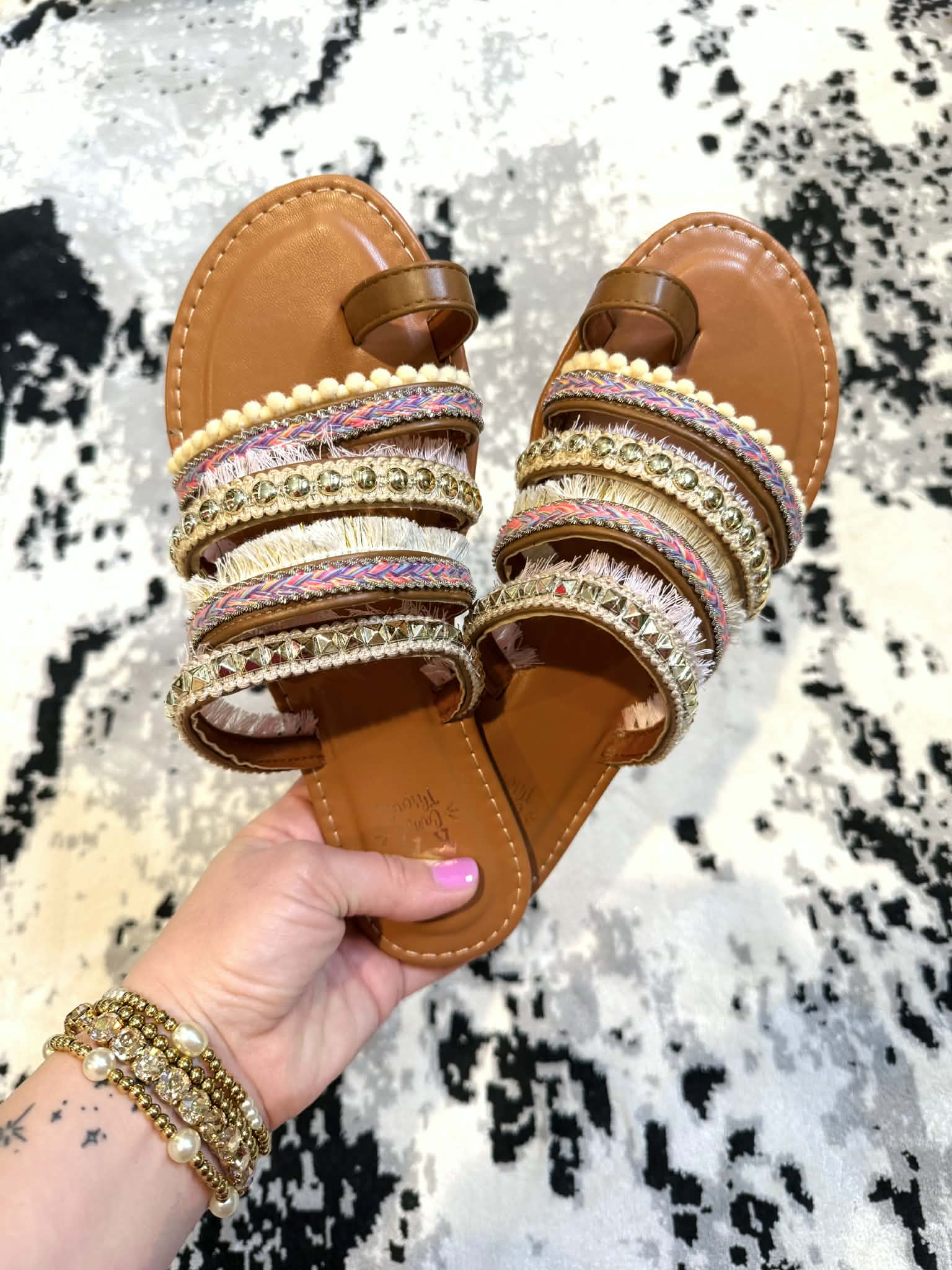 Boho Camel Sandals - ERA - KaraMarie