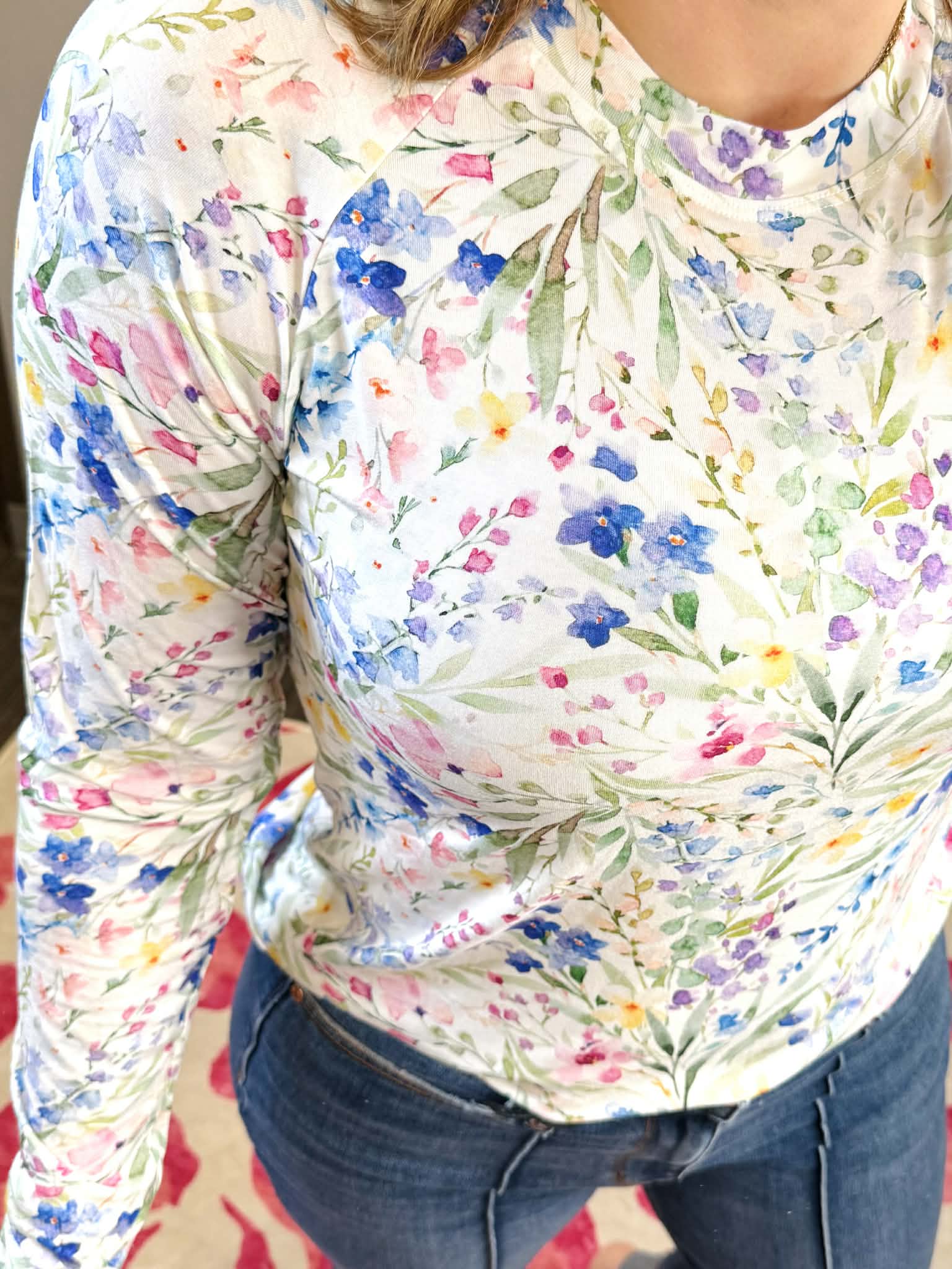 MM Blair Long Sleeve Top - Cottage Floral {XS-3X} - KaraMarie