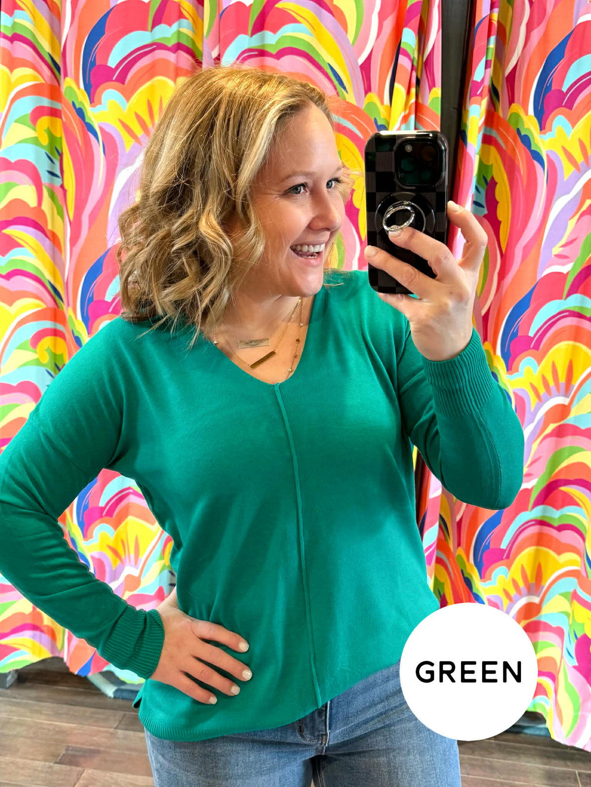 Central Line V-Neck Sweater - Multiple Colors {S/M-L/XL} - KaraMarie