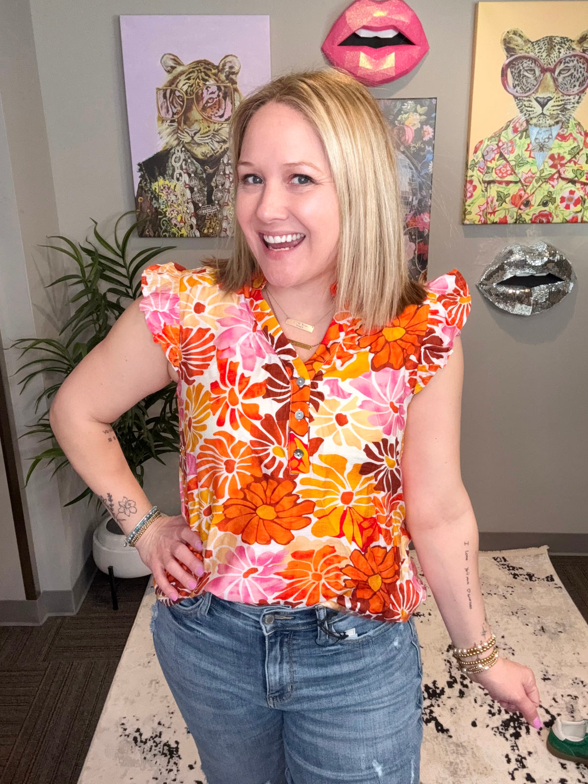 Ruffle in Bloom Top {S-XL} - KaraMarie