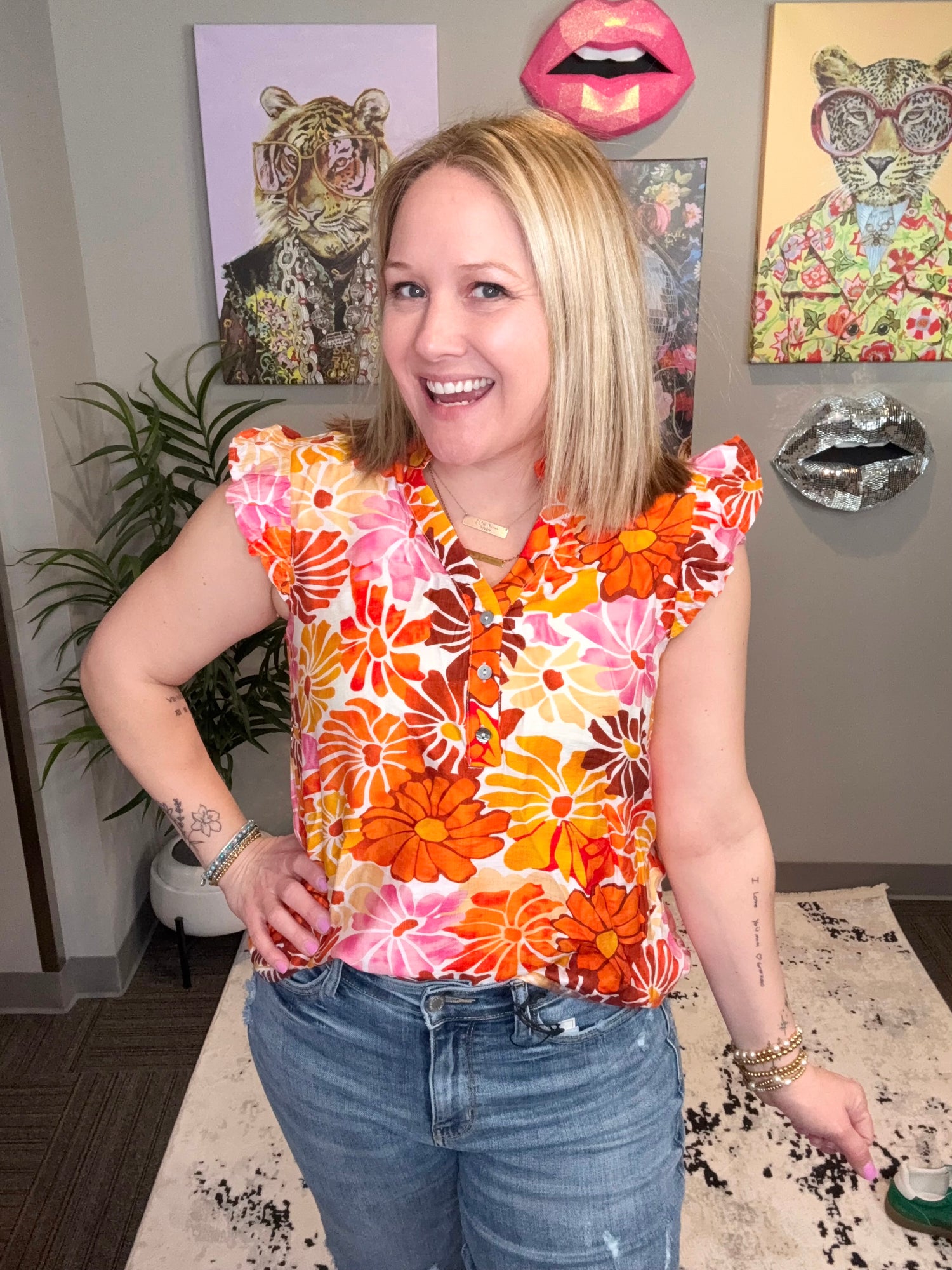 Ruffle in Bloom Top {S-XL} - KaraMarie