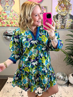 Petal Whirl Mini Dress in Navy {S-L} - KaraMarie
