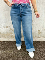 Judy Blue Turnline Fold-Over Straight Jeans {0-22W} - KaraMarie