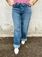 Judy Blue Turnline Fold-Over Straight Jeans {0-22W} - KaraMarie