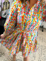 Flora Pop Ruffle Dress {S-2X} - KaraMarie