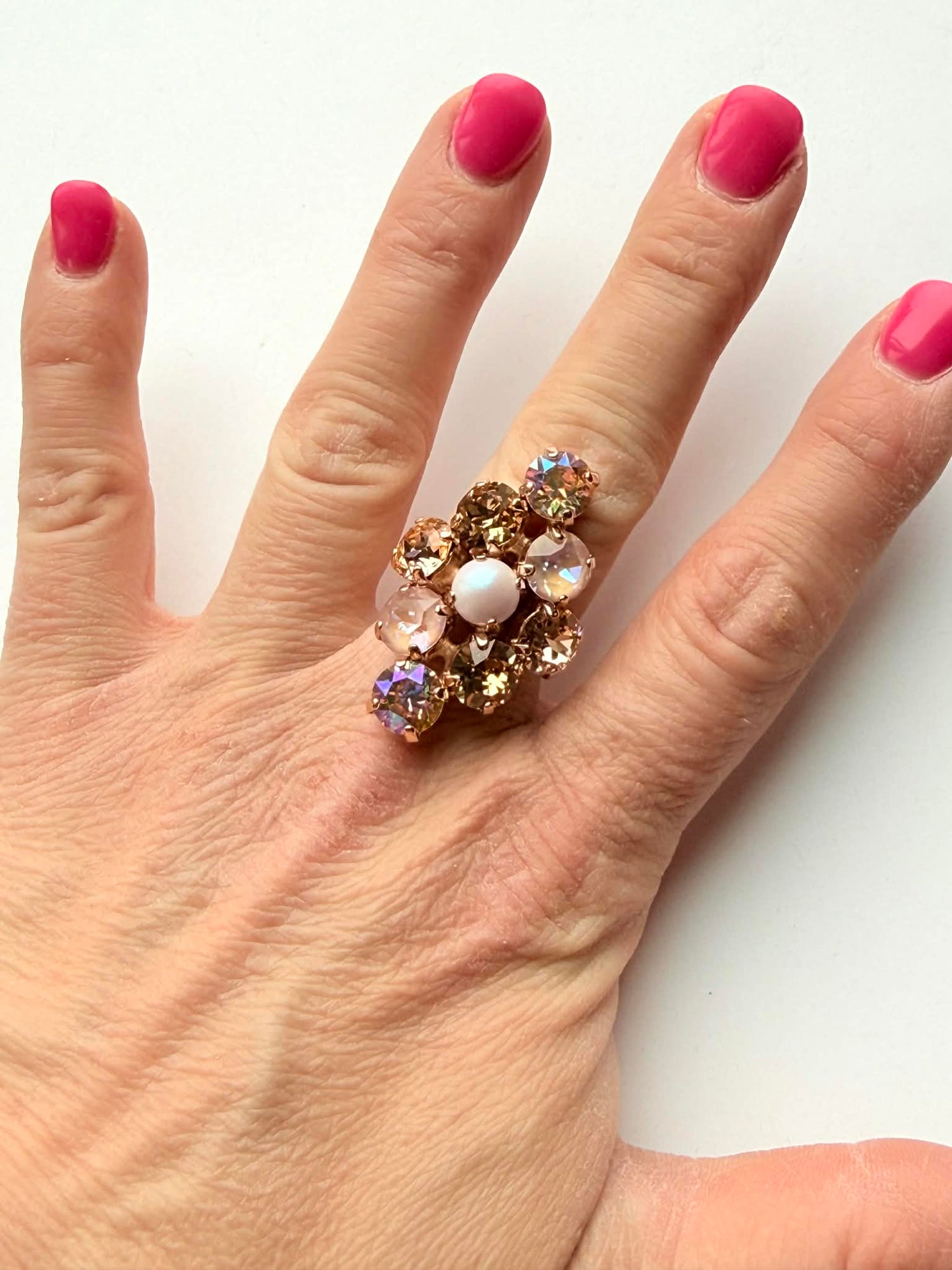 Polka Dot Ring in Peach Paradise