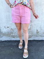 Judy Blue Pink Lemonade Cuffed Shorts {S-XL} - KaraMarie