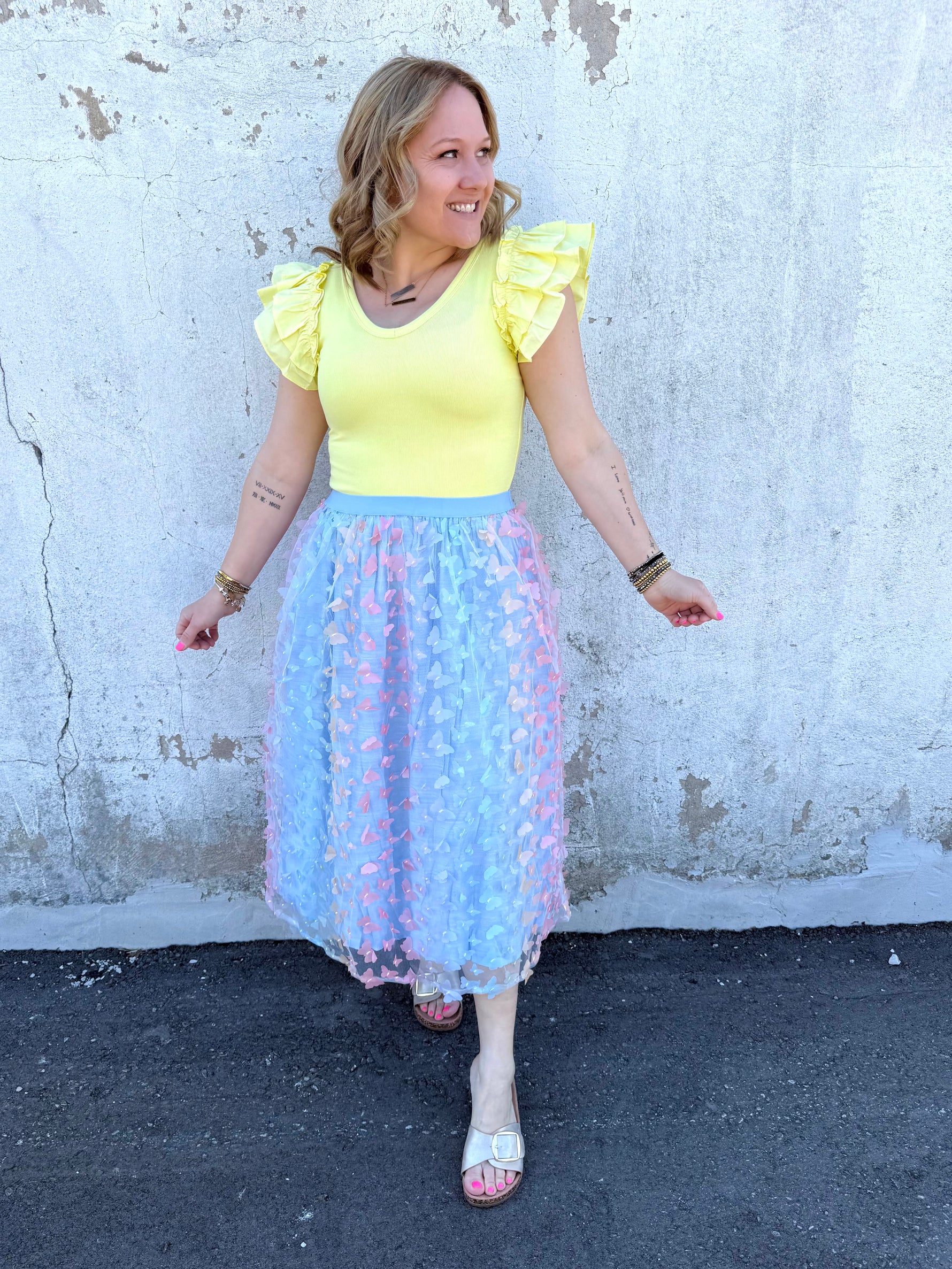 Ethereal Flight Midi Skirt {S-L} - KaraMarie