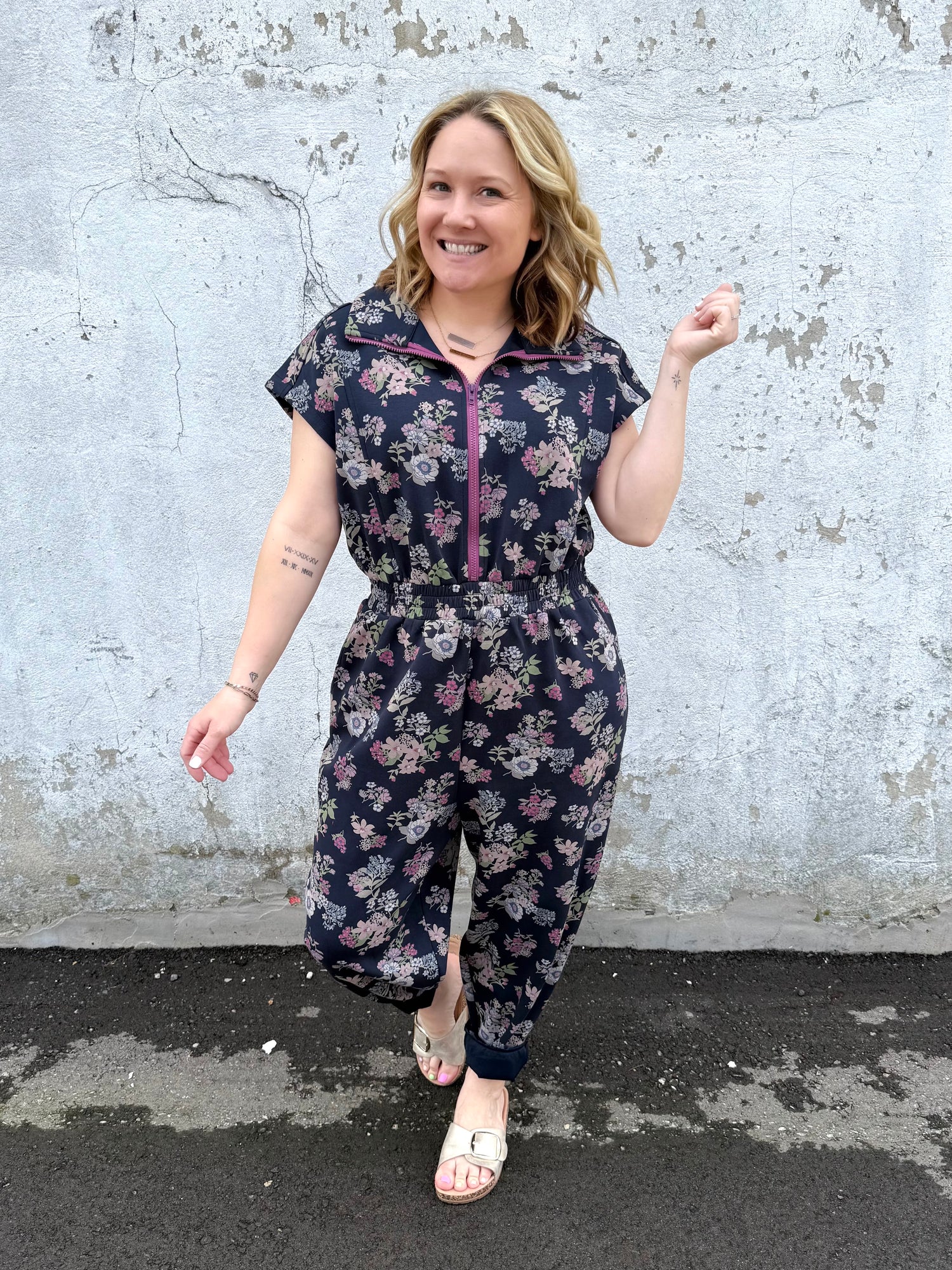 Zipline Bloom Jumpsuit {S-3X}