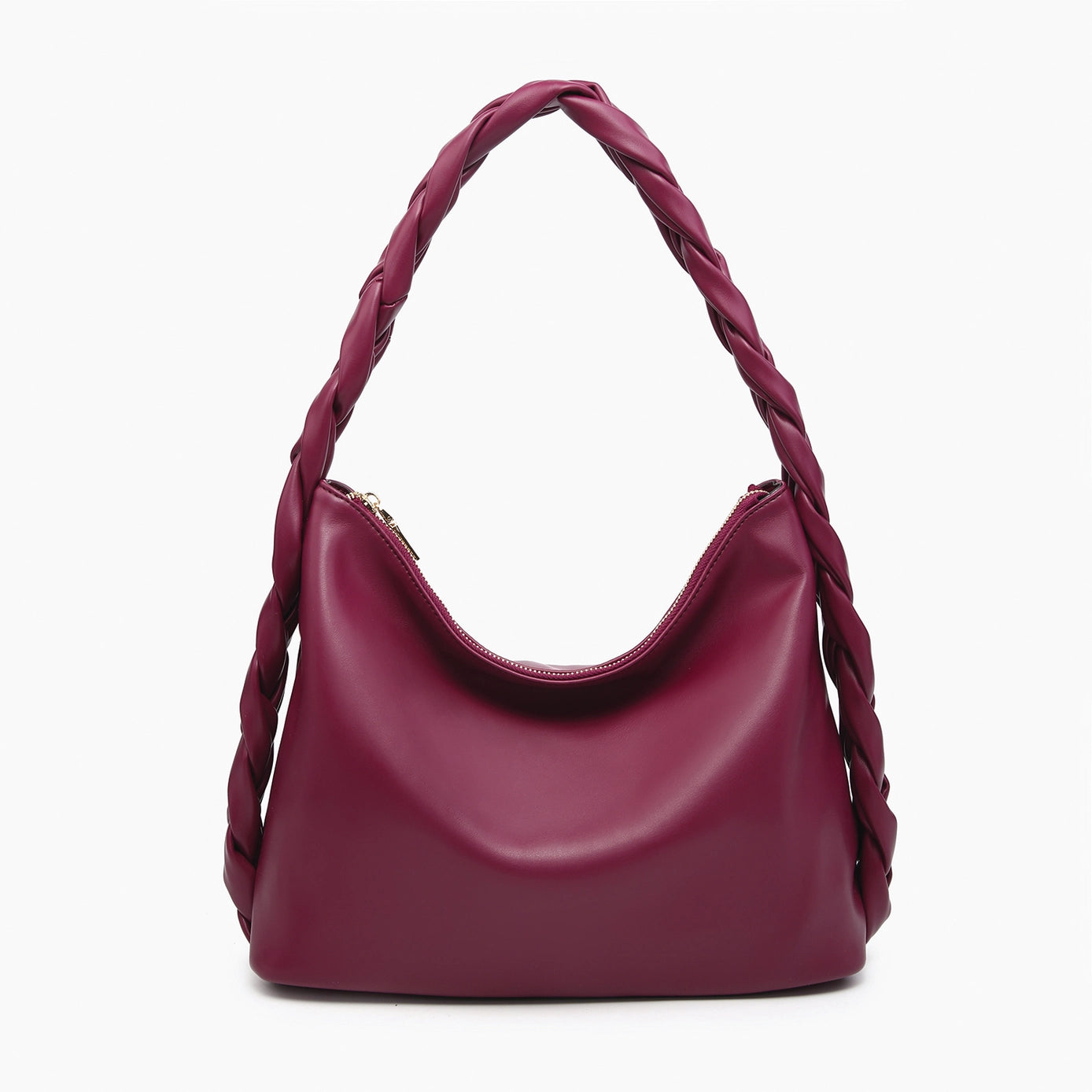Delilah Knotted Detail Hobo w/ Knotted Handle in Plum