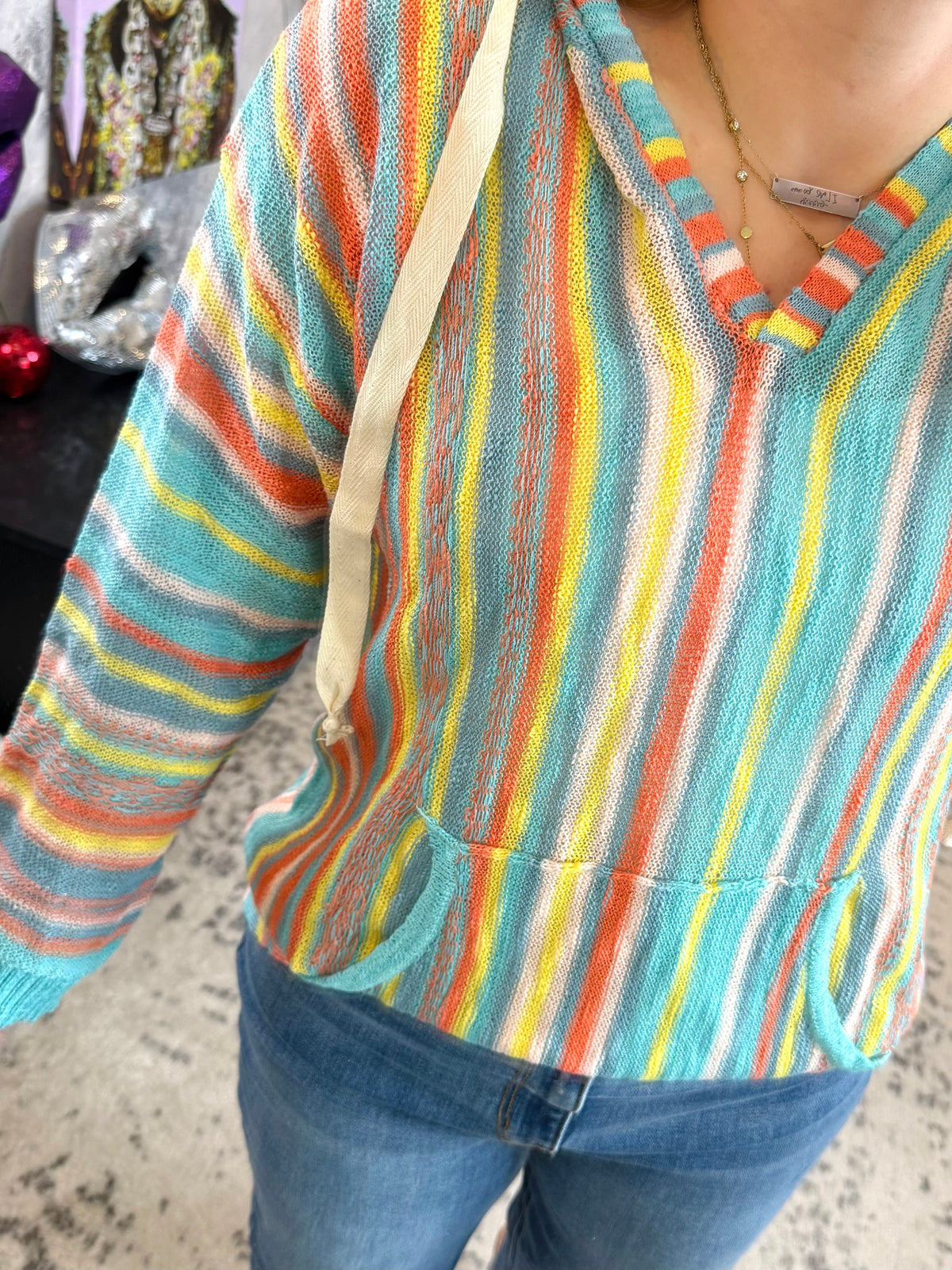 Canyon Spirit Hooded Pullover in Mint {S-2X} - KaraMarie