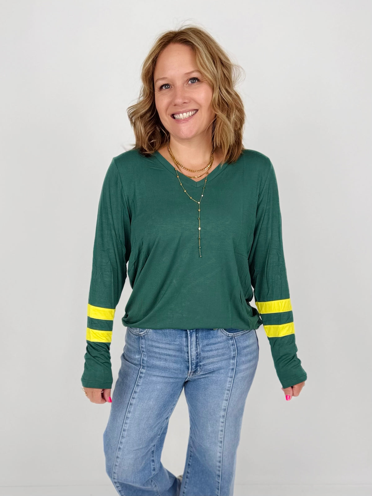 MM Game Day Larissa Long Sleeve - Green Bay {S-3X}
