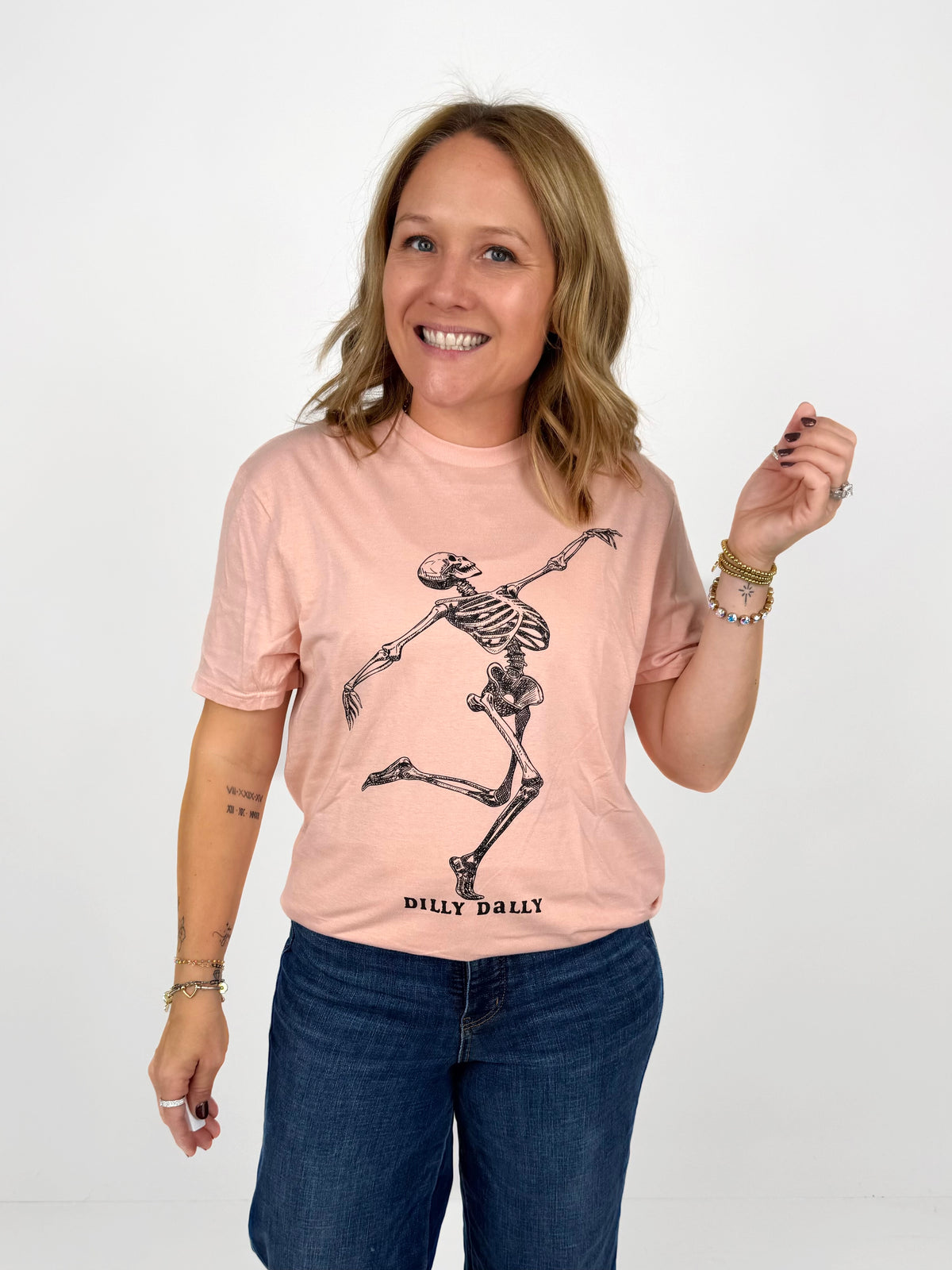 Dilly Dally Skelly Graphic Tee {S-XL}