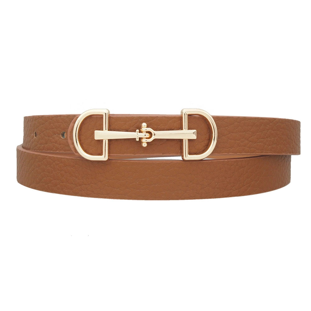 Lux Horse Bit Buckle Belt - Skinny {Multiple Colors!}