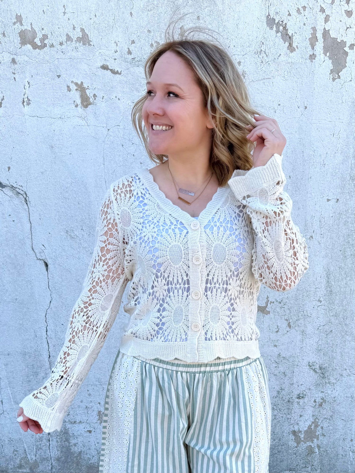 Heirloom Crochet Cardigan Top {S/M-M/L} - KaraMarie