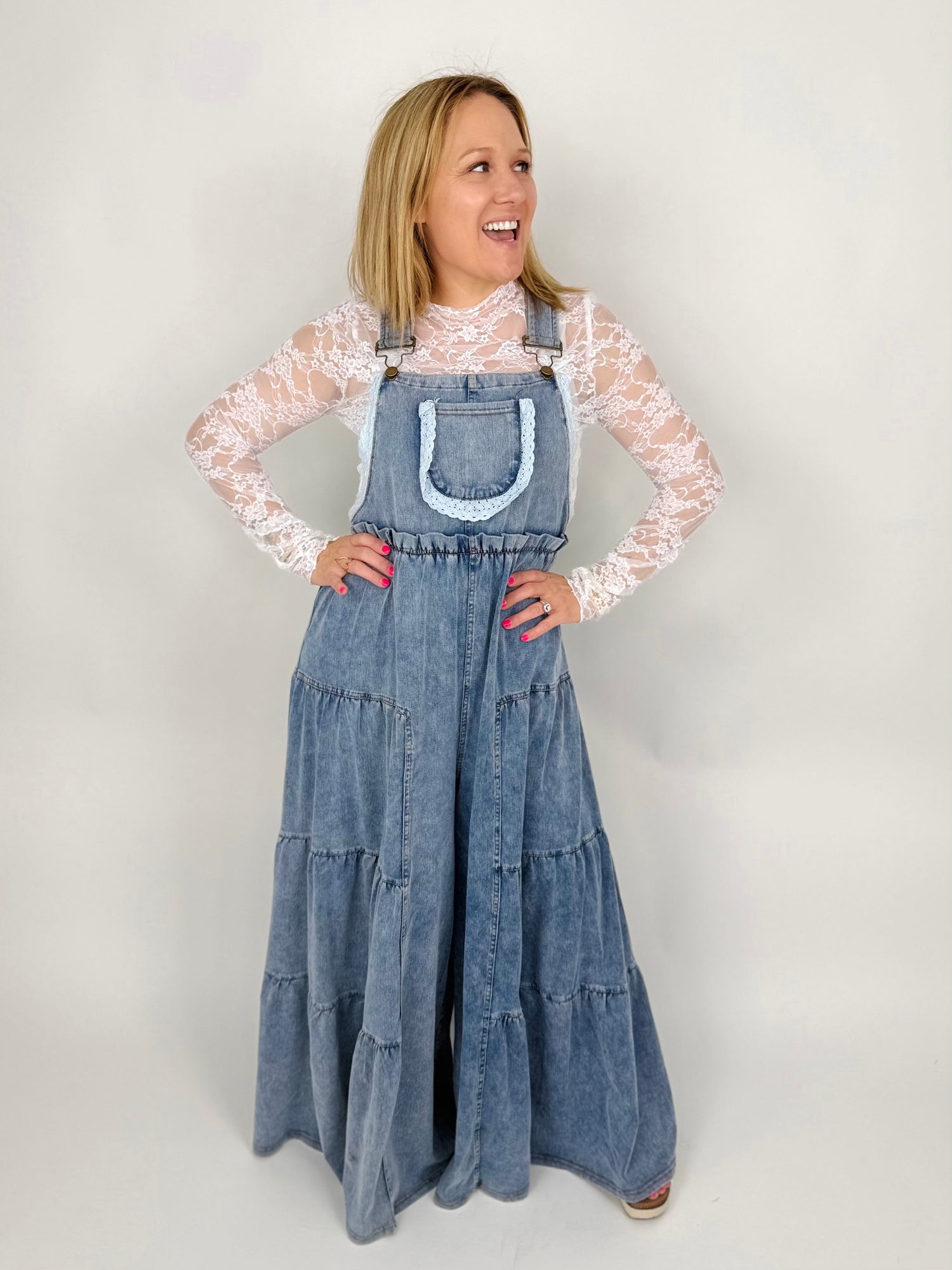 Blakeley Boho Lace Overalls {XS-3X}