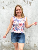 MM Ava Tank - Sunset Watercolor Floral {S-3X} - KaraMarie