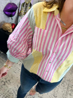 Pastel Horizon Puff Sleeve Blouse {S-2X} - KaraMarie