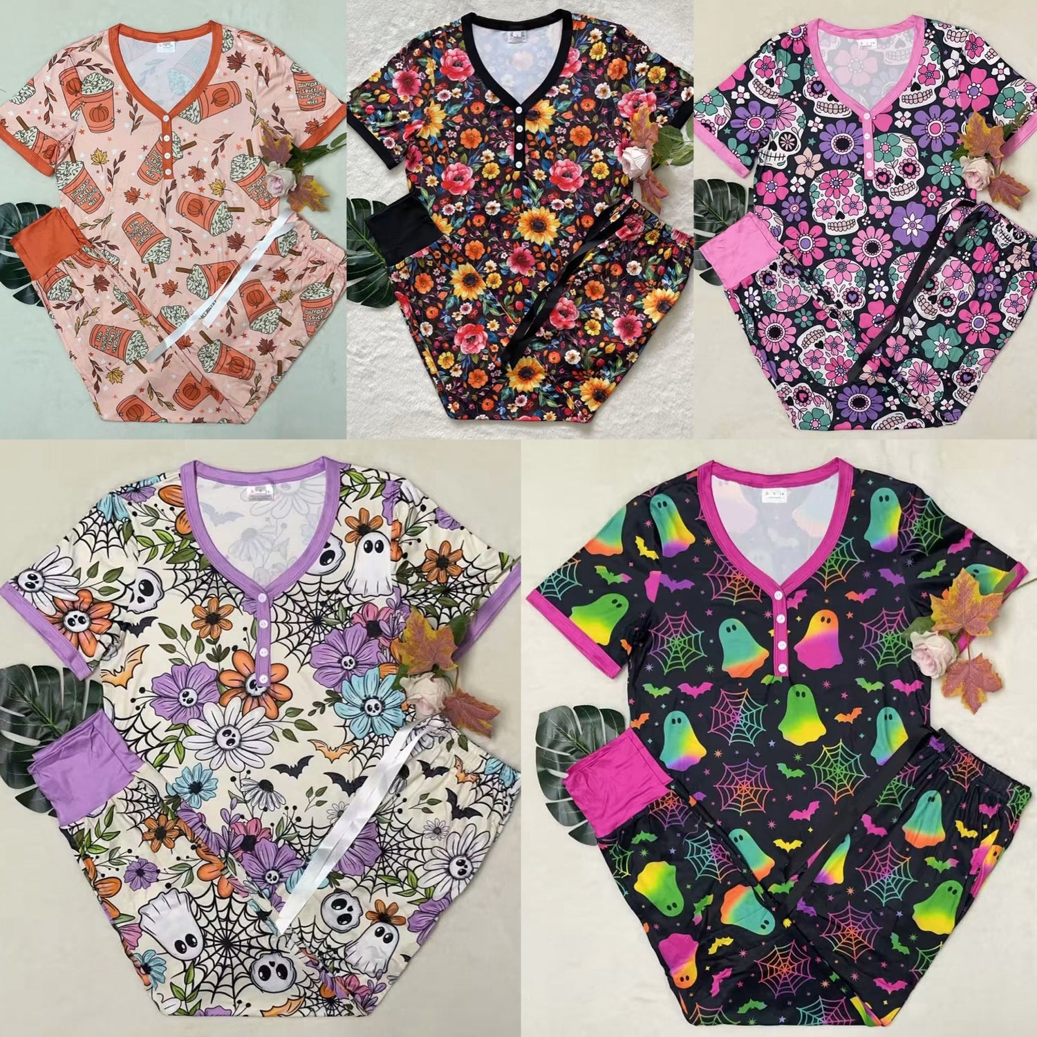 PREORDER :: Halloween/Fall Pajama Sets - Joggers {Multiple Prints} ETA is END of SEPT 2026