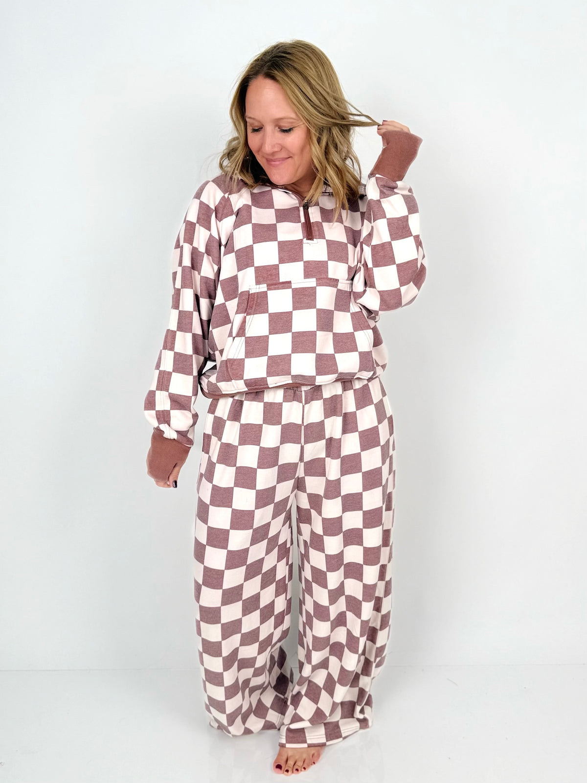 Blakeley Easy Does It Pullover - Checker {SM-2X} - KaraMarie