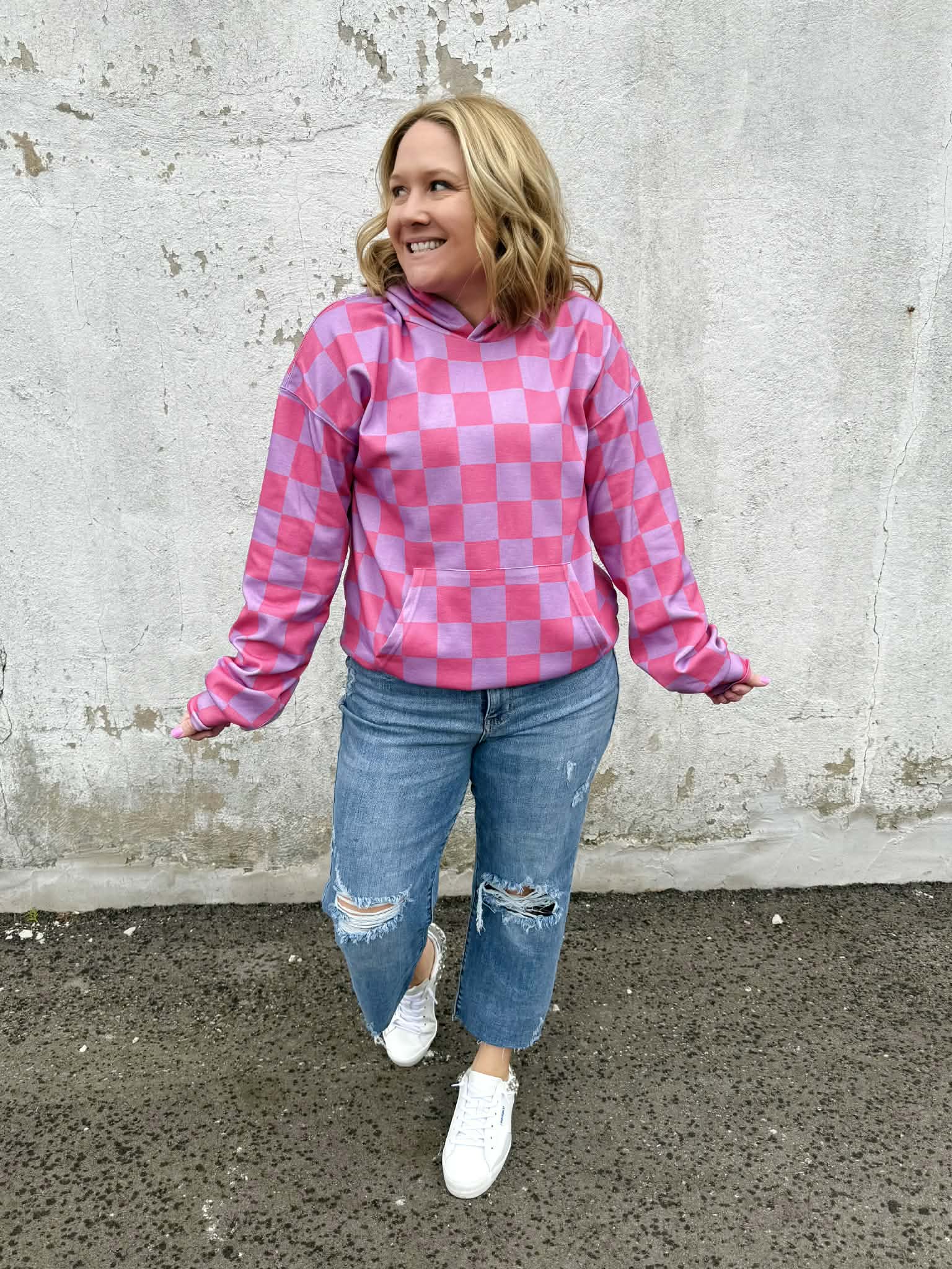 Ampersand University Hoodie - Rosy Daydream {S-2X} - KaraMarie