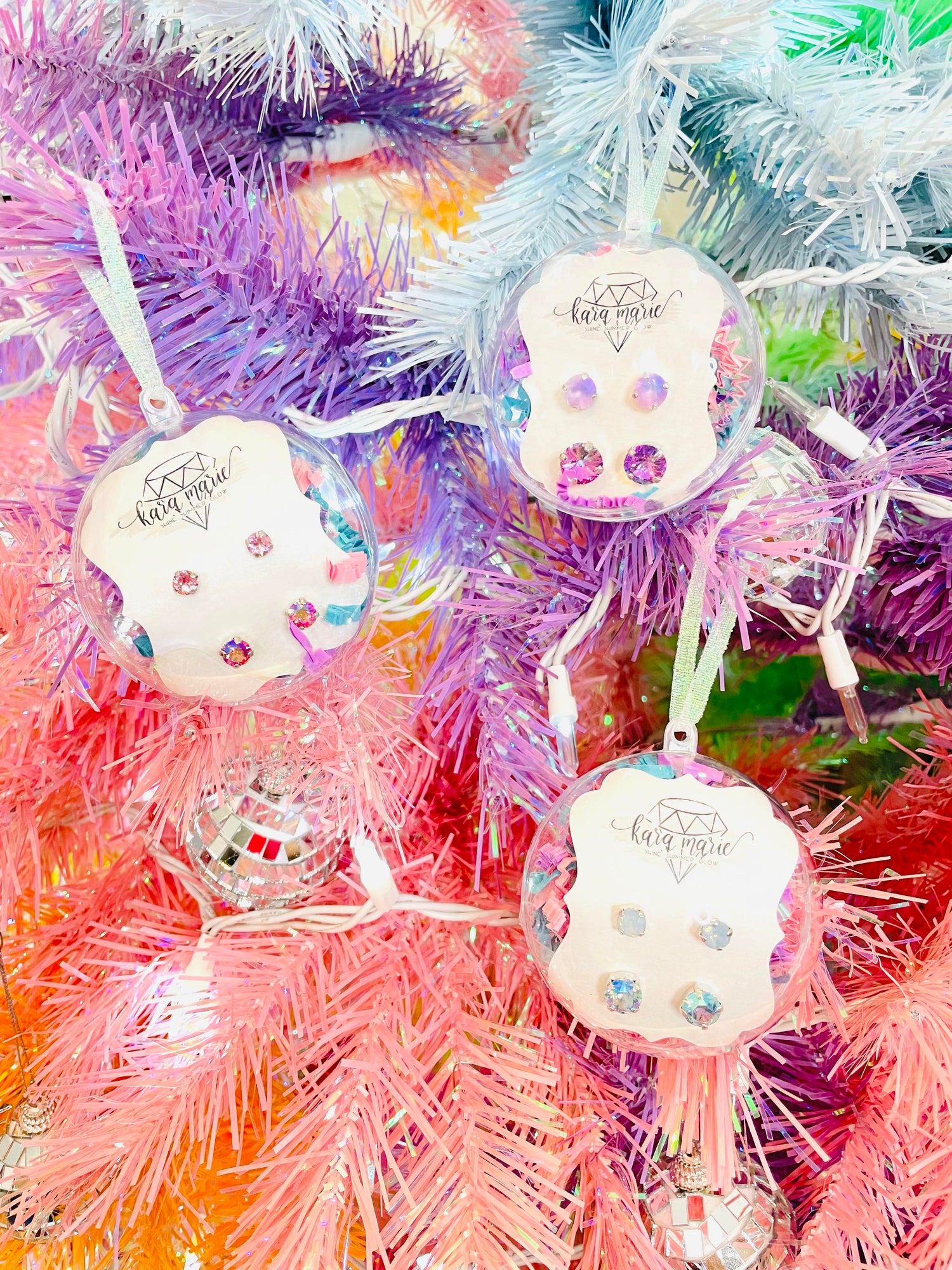 2 Earring Set Ornament! CUSTOM CHOOSE YOUR COLORS!