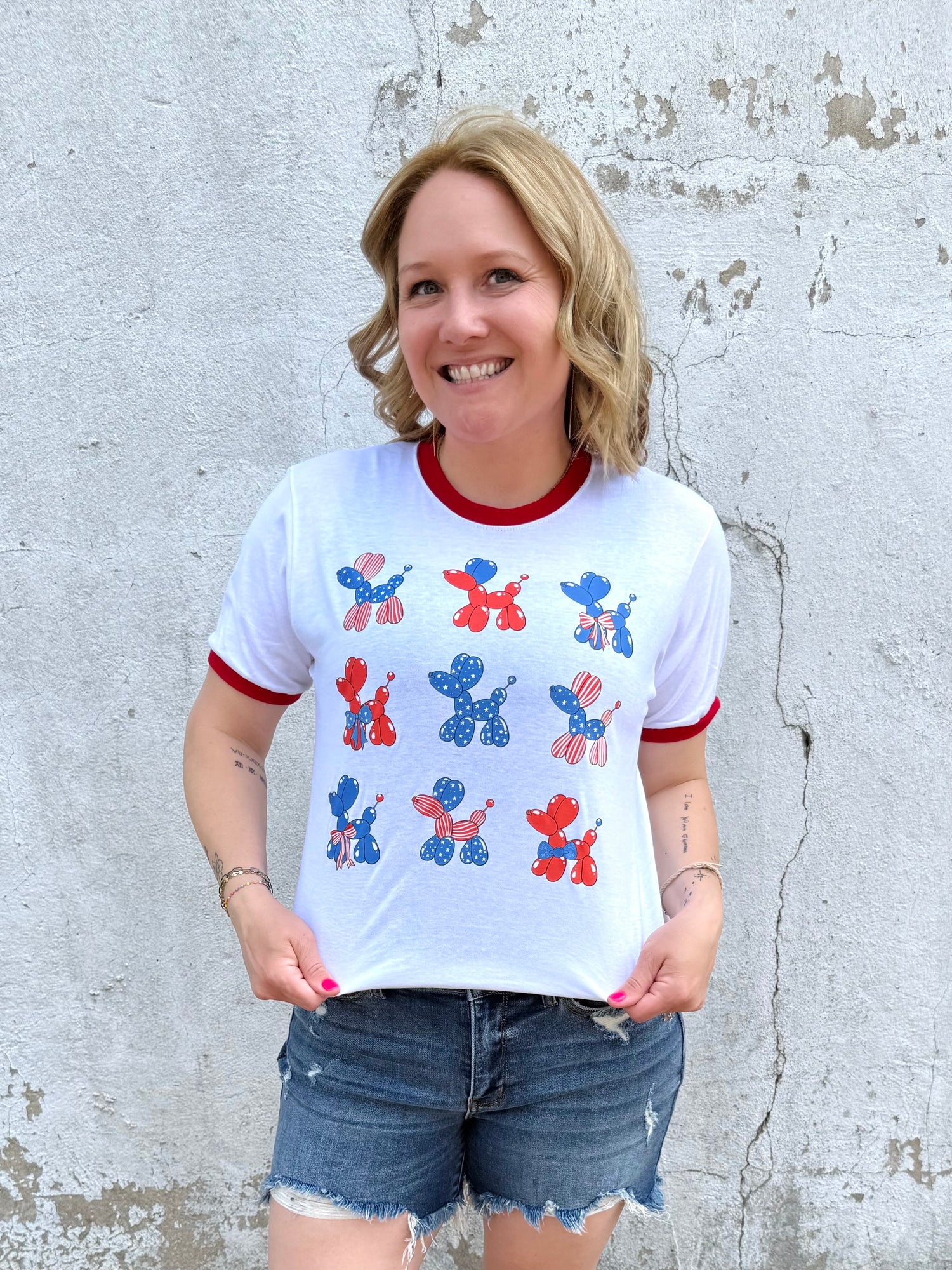 Balloon Dog Patchwork Graphic Tee {Custom Order!}