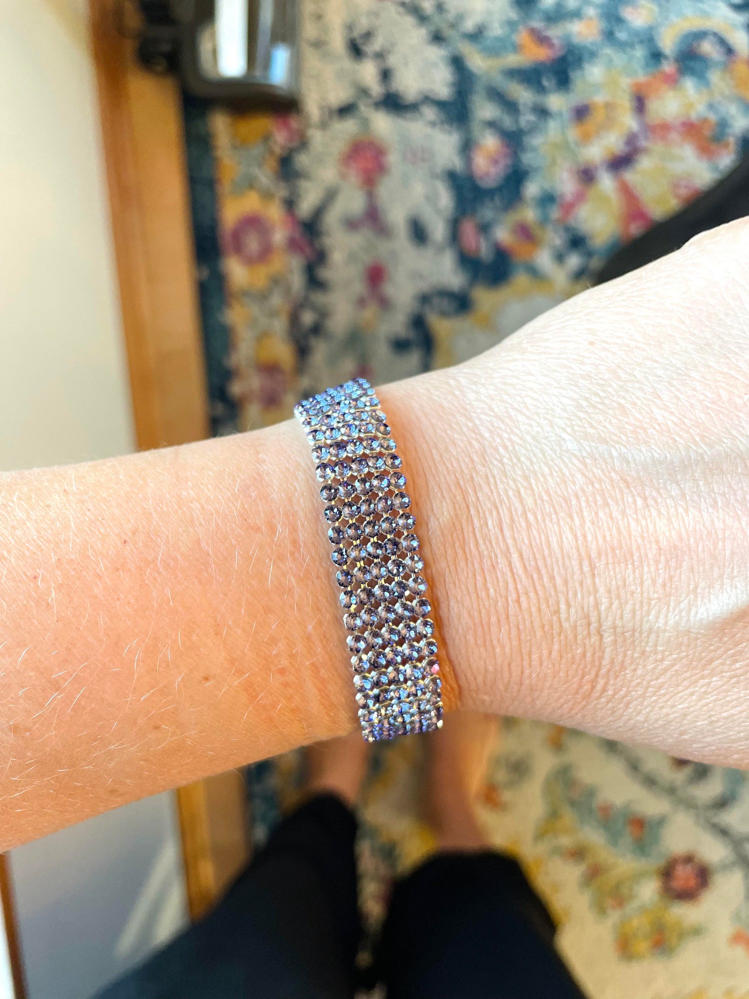 Crystal Mesh Tennis Bracelet in Tanzanite