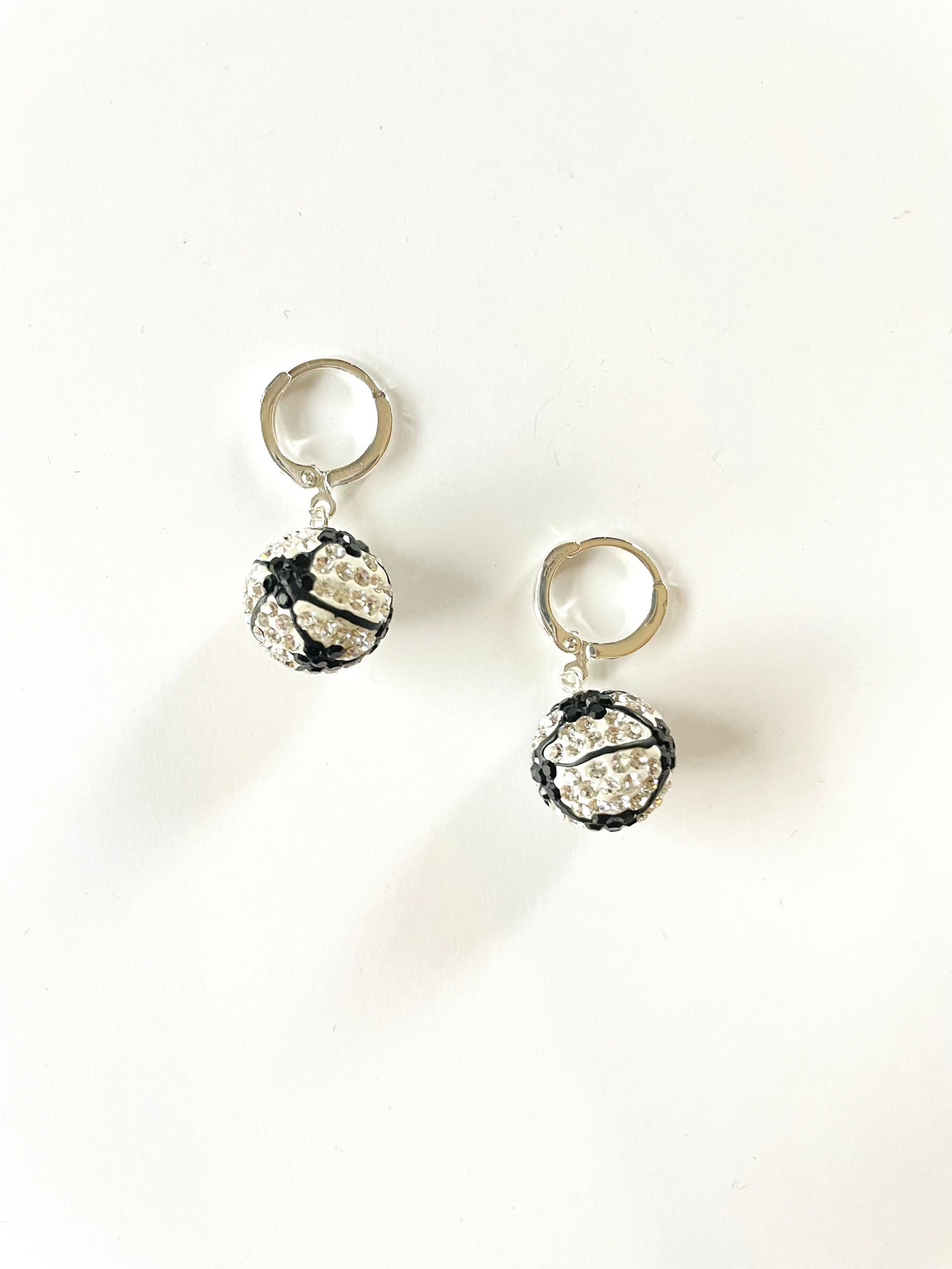 Sparkly Soccer Ball Earrings