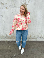Ampersand University Side Slit Pullover - Petal Season {S-3X} - KaraMarie