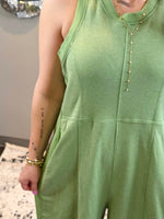 Stylish Ruched Detail Jumpsuit in Green {S-3X} - KaraMarie