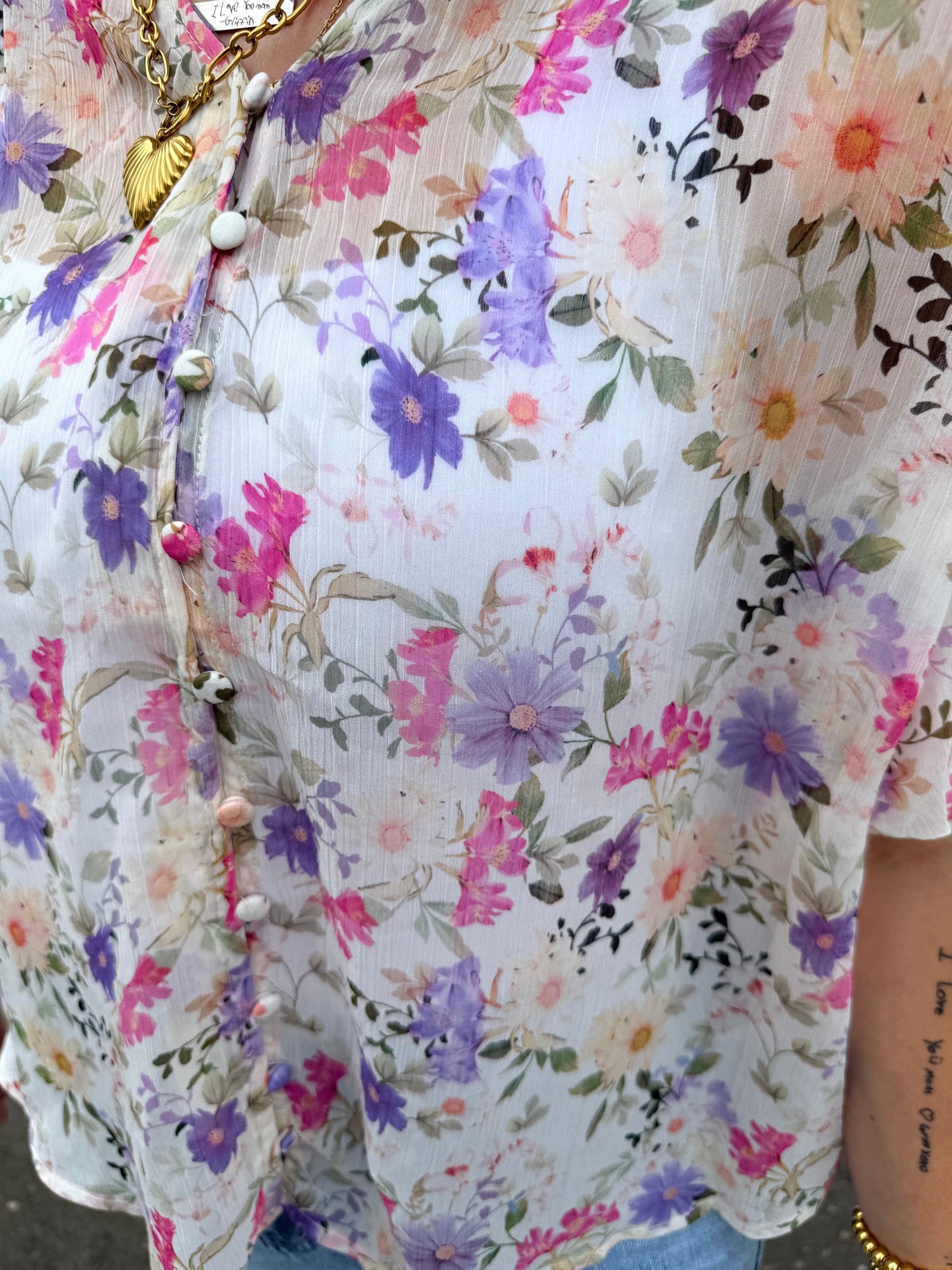 Wildflower Whisper Chiffon Blouse {S-3X}