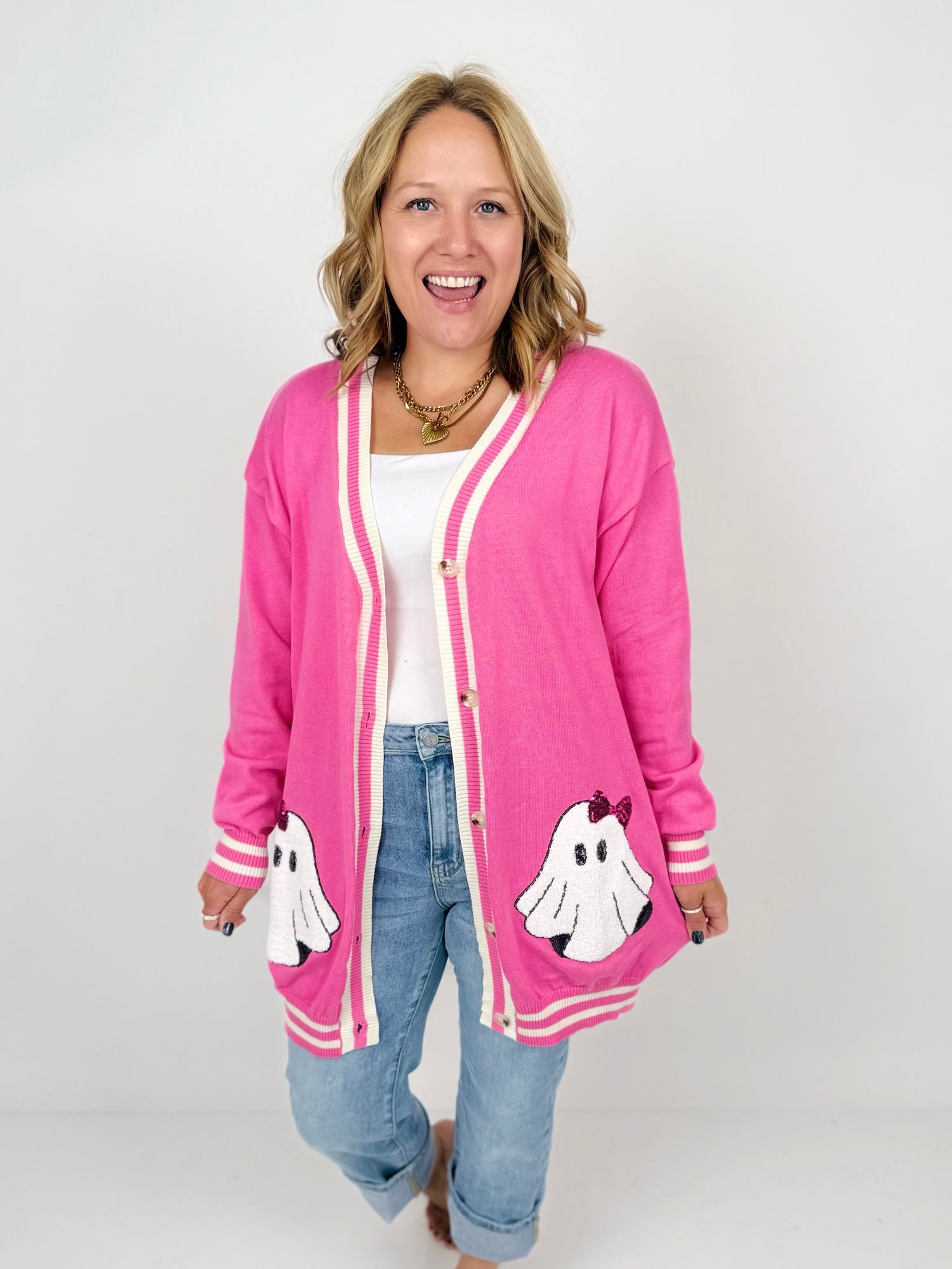 Gigi The Ghost Cardigan  {S-3X}