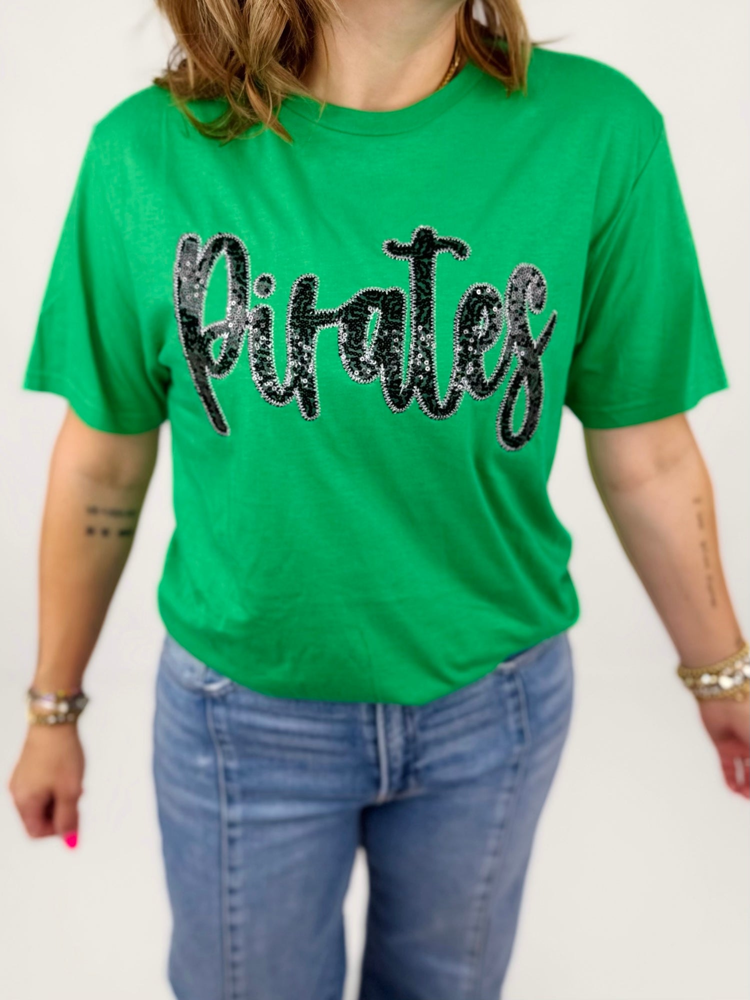 Pirates Sequin Tee {Size S-3X}