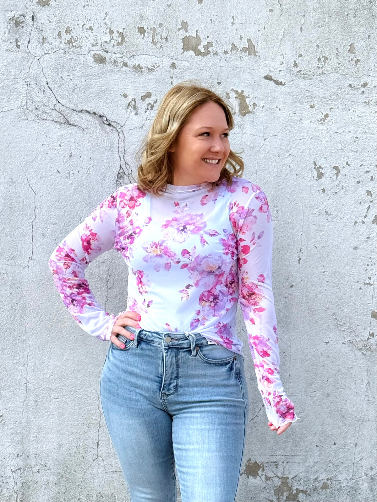 Bloom Veil Mesh Top {S-3X} - KaraMarie