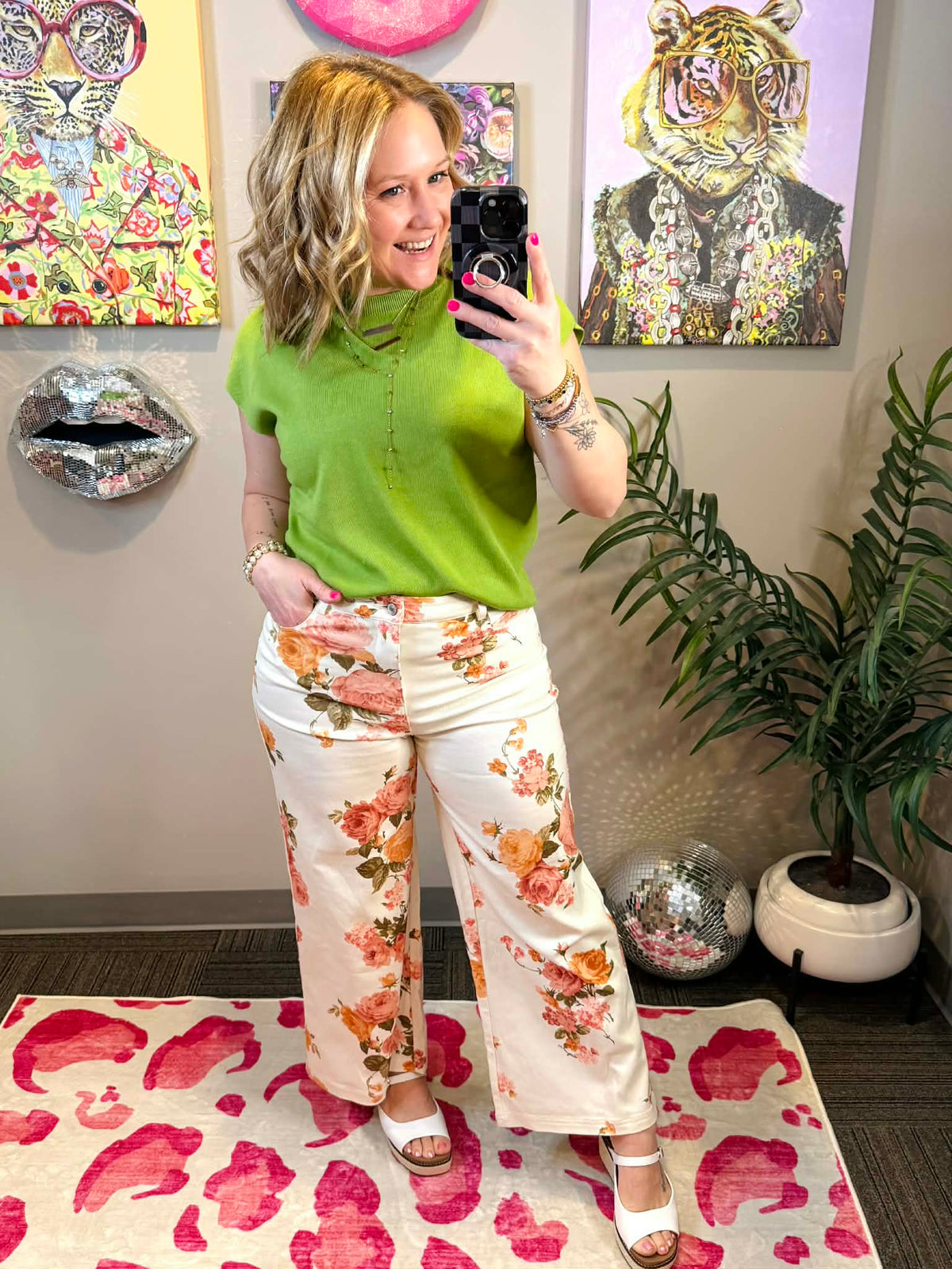 Floral Drift Wide-Leg Pants {S-L} - KaraMarie