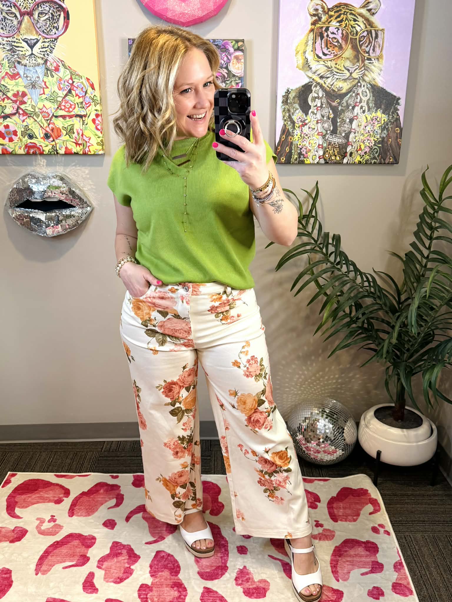 Floral Drift Wide-Leg Pants {S-L} - KaraMarie