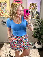 Fiesta Time Floral Skort - White {S-2X} - KaraMarie