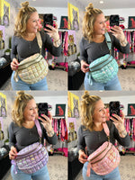 Iridescent Double Zipper Puffer Crossbody Bag {Multiple Colors!} - KaraMarie