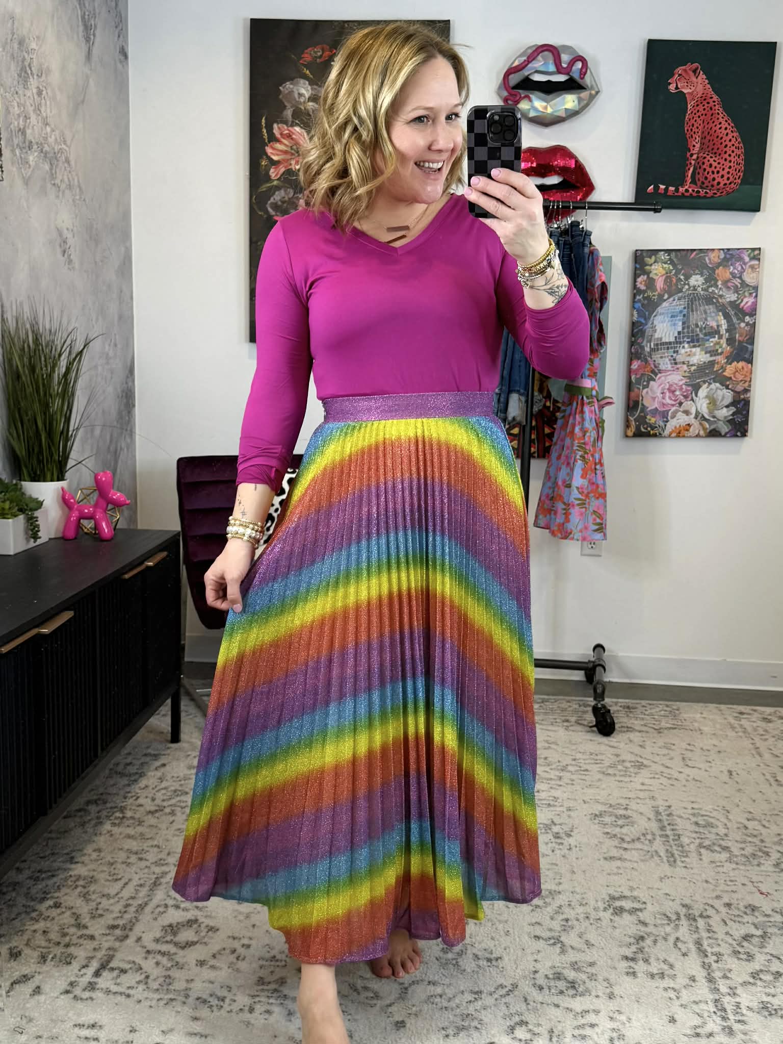 Metallic Rainbow Marvel Skirt {S-L} - KaraMarie
