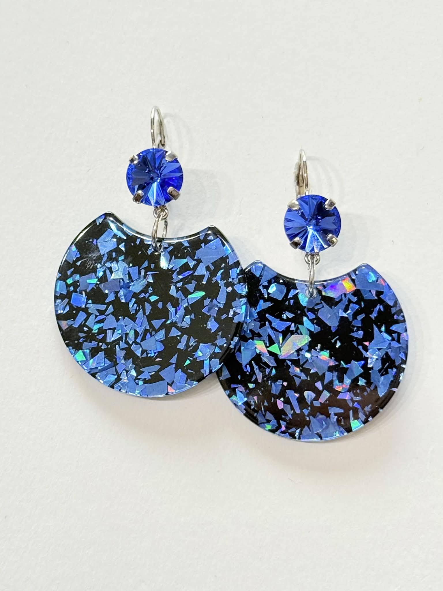 Blue Confetti Earrings - KaraMarie