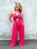 Top Tier Jumpsuit in Pink {S-3X} - KaraMarie