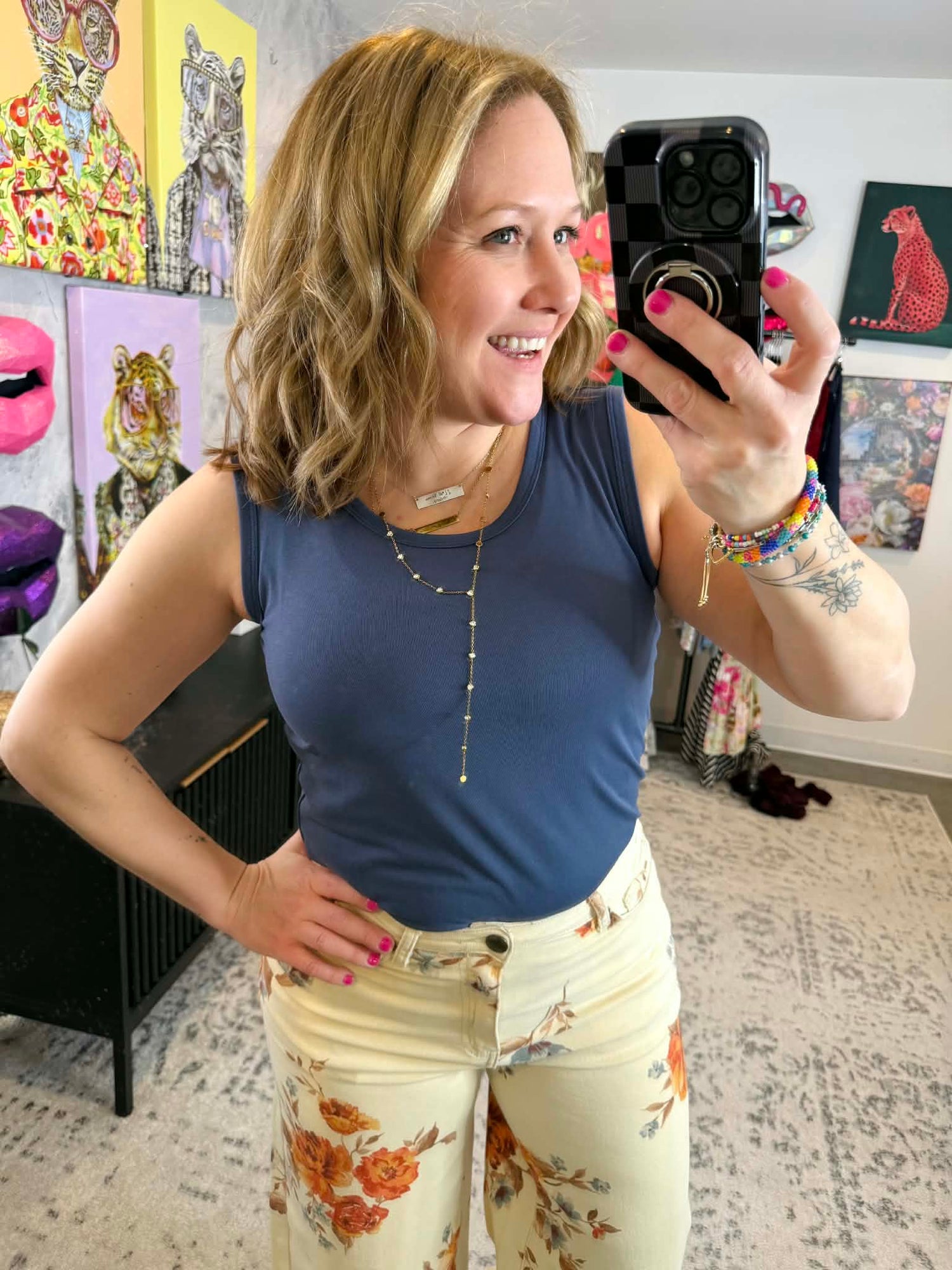 MM Ava Tank - Denim Blue {XS-3X} - KaraMarie