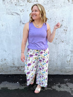 Floral Pop Twill Pants {S-3X} - KaraMarie