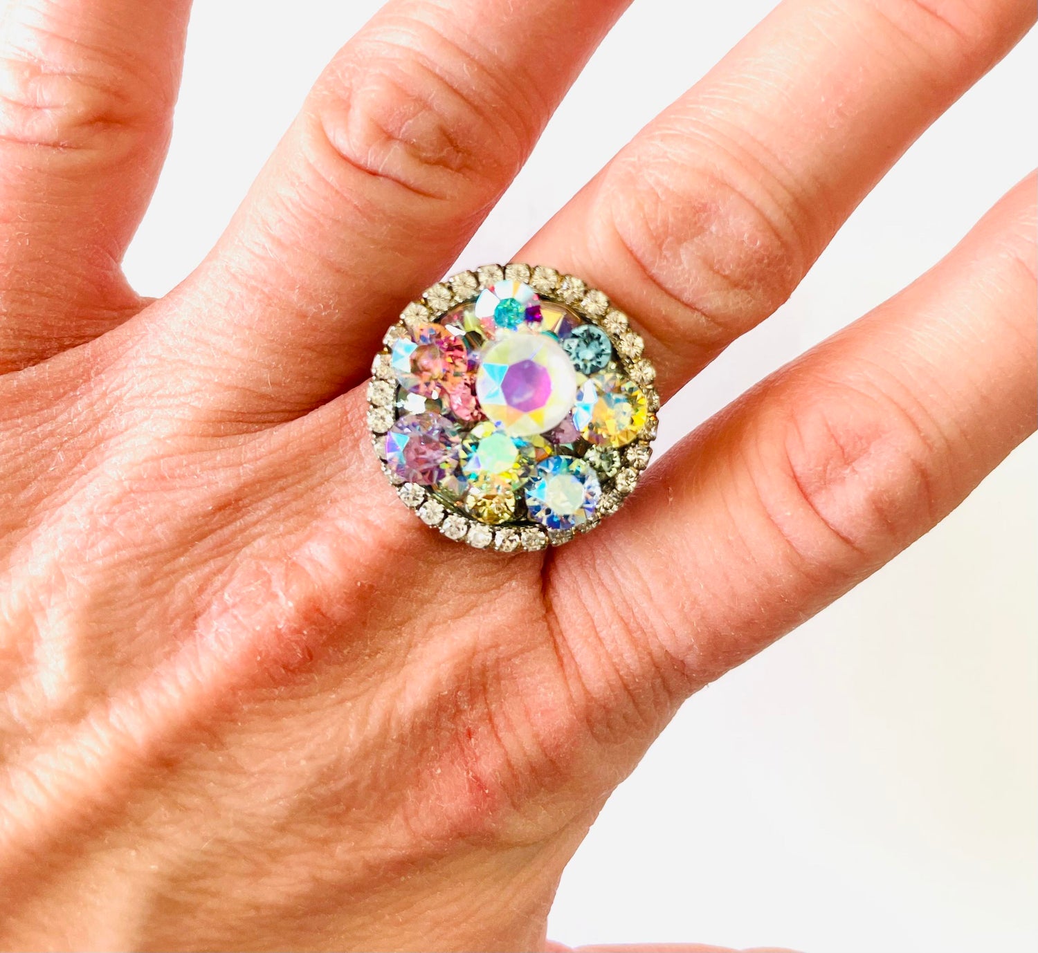 Treasure Chest Round Ring in Spring Hues