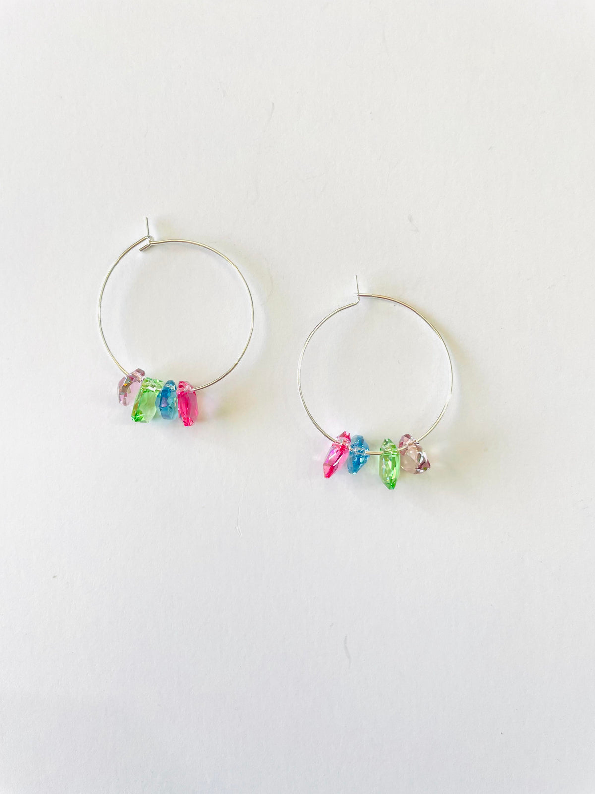 Icicle Hoop Earrings in Spring Hues - KaraMarie